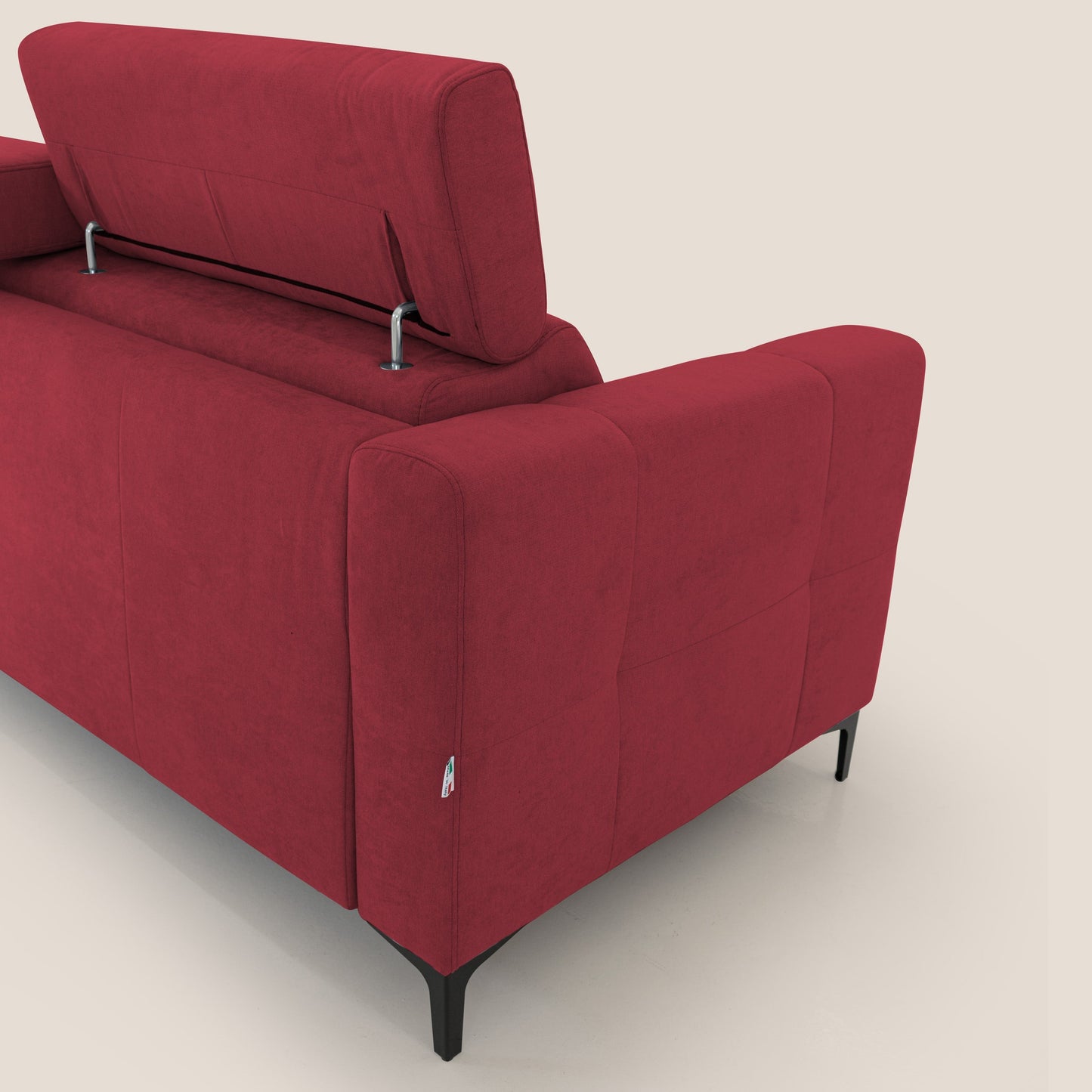 Gardenia divano letto materasso alto 18 cm con poggiatesta reclinabili e rivestimento impermeabile T02 rosso