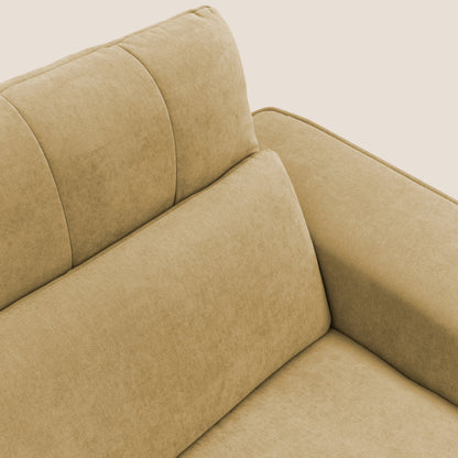 Clark Divano modulare con opzione relax elettrico in tessuto smaltabile impermeabile T17 giallo