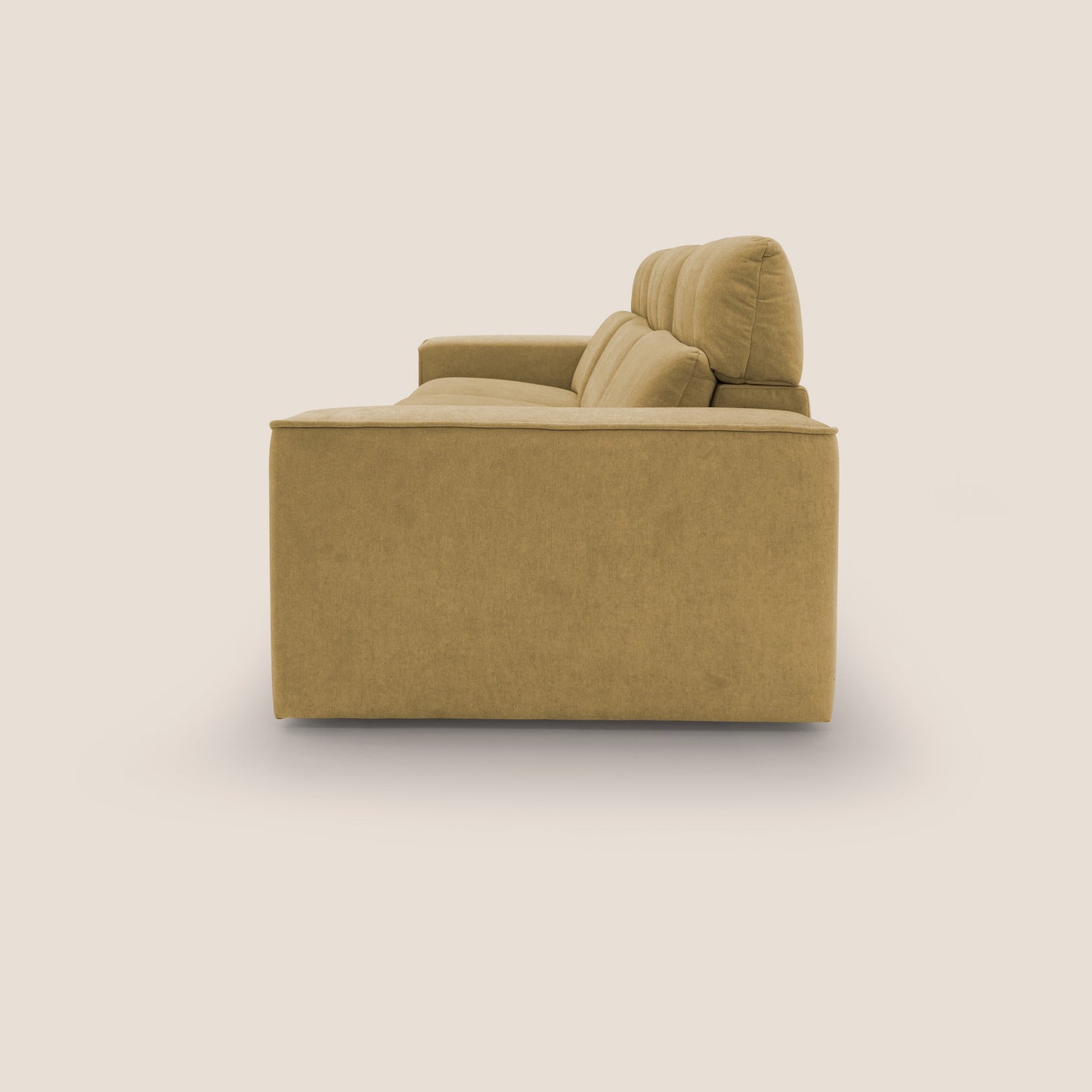 Clark Divano modulare 3 sedute con opzione relax elettrico in tessuto smacchiabile impermeabile T17 giallo