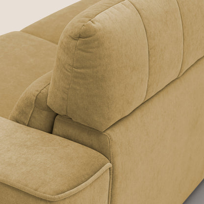 Clark Divano angolare con opzione relax elettrico in tessuto smaltabile impermeabile T17 giallo