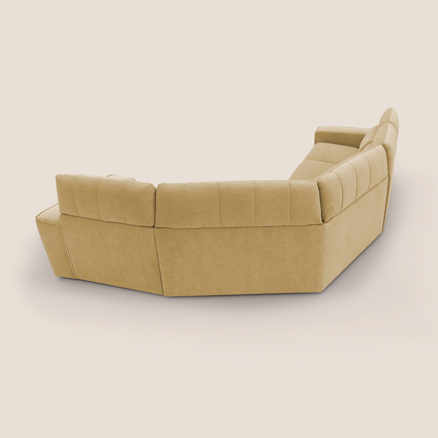 Clark Divano modulare angolare REVERSIBILE con opzione relax elettrico in tessuto smacchiabile impermeabile T17 giallo