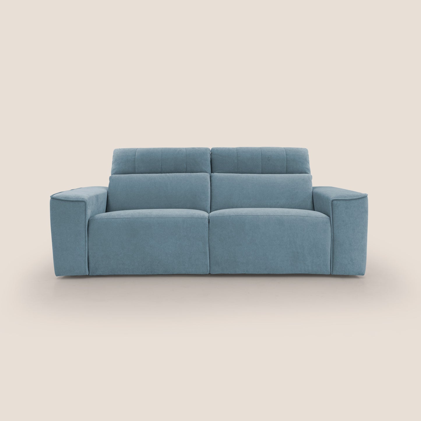 Clark Divano modulare con opzione relax elettrico in tessuto smaltabile impermeabile T17 carta da zucchero