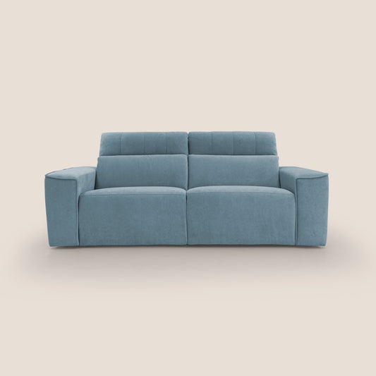 Clark Divano modulare con opzione relax elettrico in tessuto smaltabile impermeabile T17 carta da zucchero