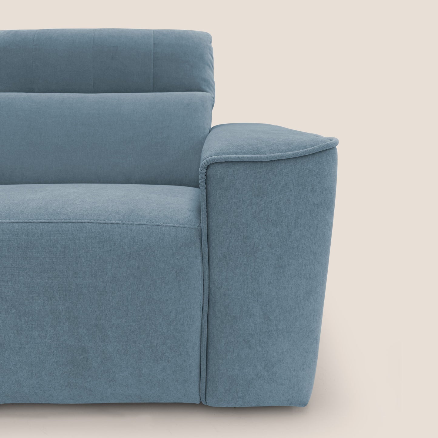 Clark Divano angolare con opzione relax elettrico in tessuto smaltabile impermeabile T17 carta da zucchero