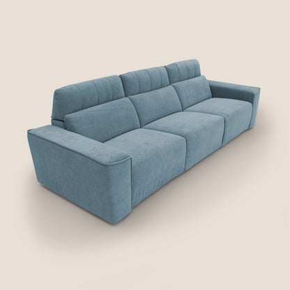 Clark Divano modulare 3 sedute con opzione relax elettrico in tessuto smacchiabile impermeabile T17 carta da zucchero