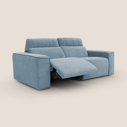 Clark Divano modulare con opzione relax elettrico in tessuto smaltabile impermeabile T17 carta da zucchero