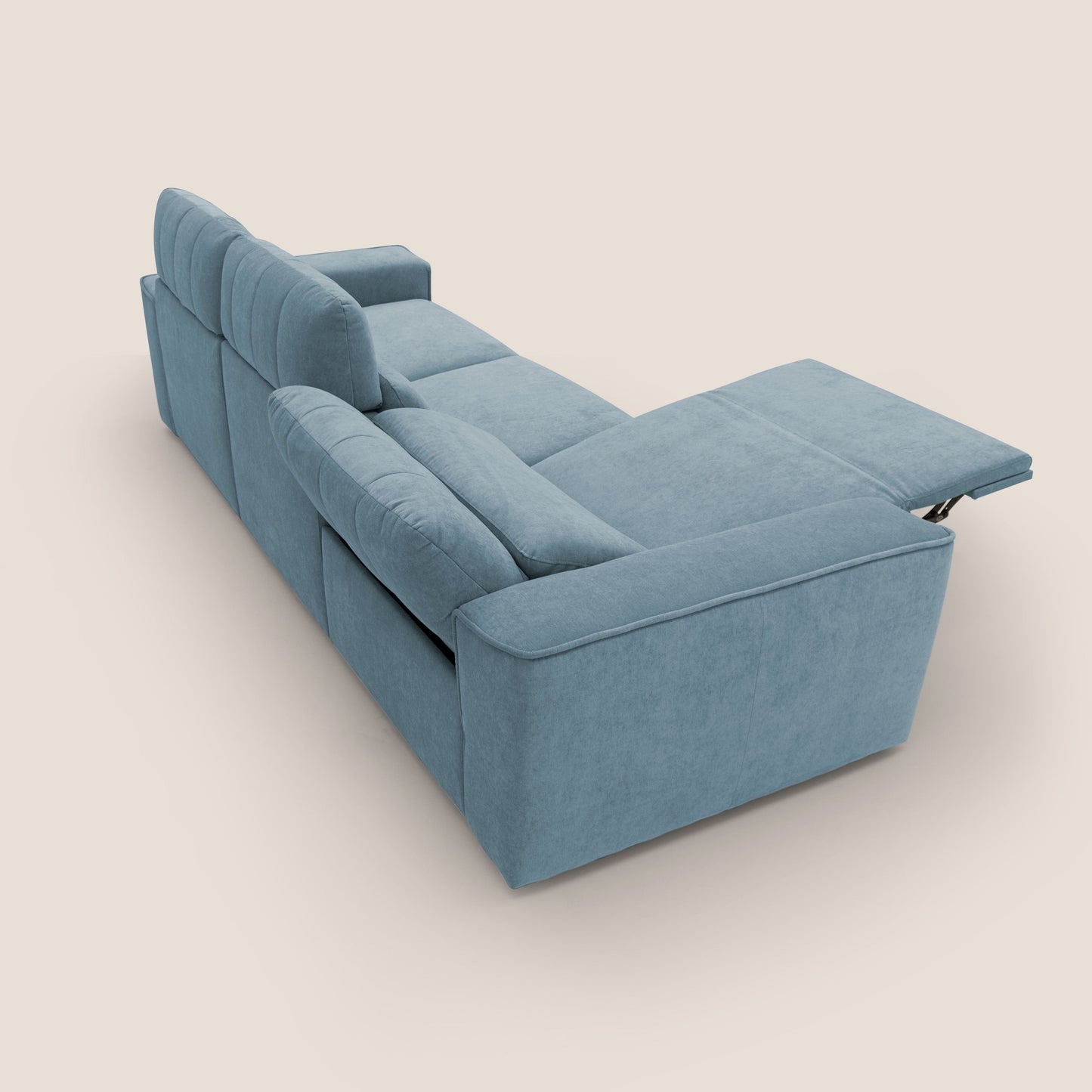 Clark Divano modulare 3 sedute con opzione relax elettrico in tessuto smacchiabile impermeabile T17 carta da zucchero