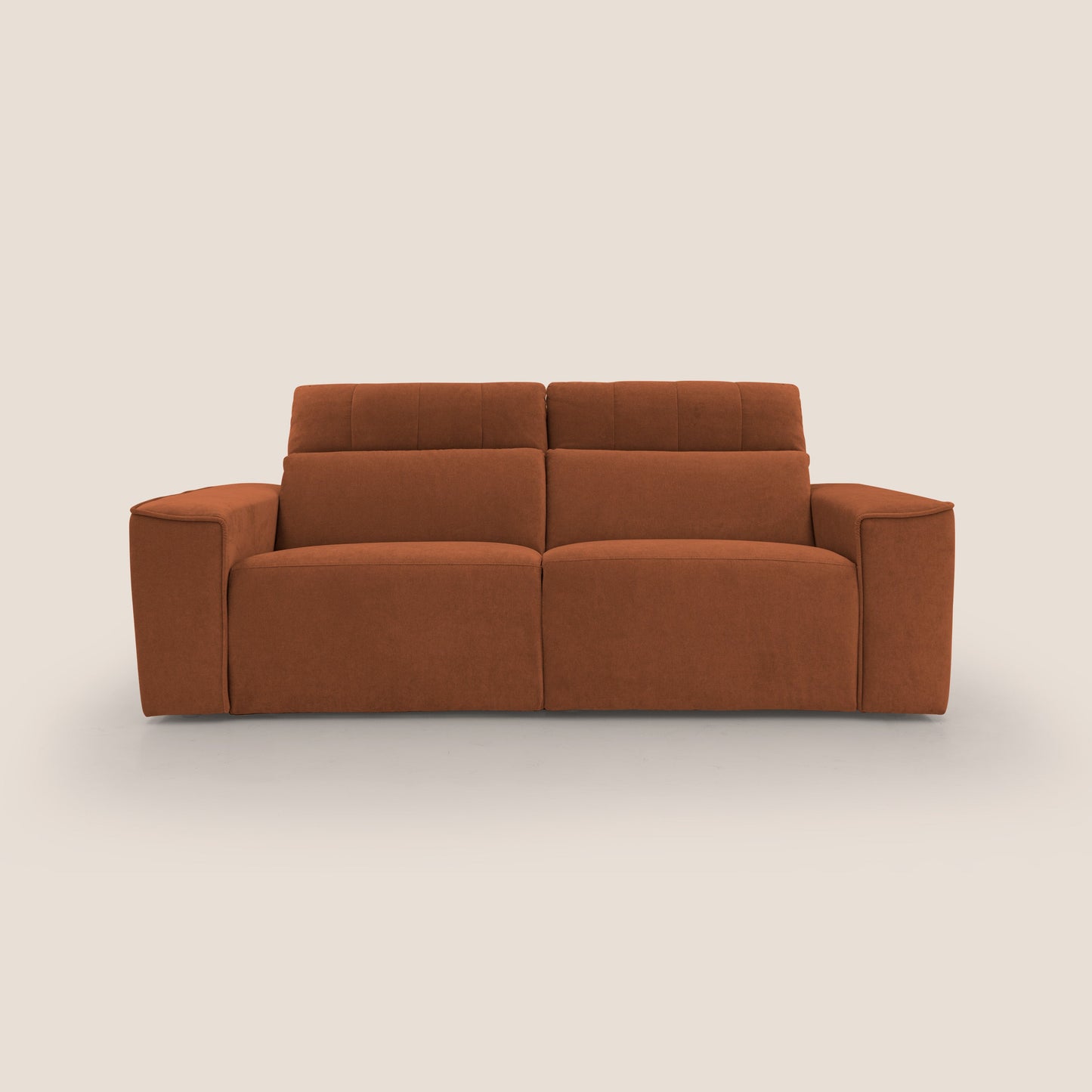 Clark Divano modulare con opzione relax elettrico in tessuto smaltabile impermeabile T17 arancio