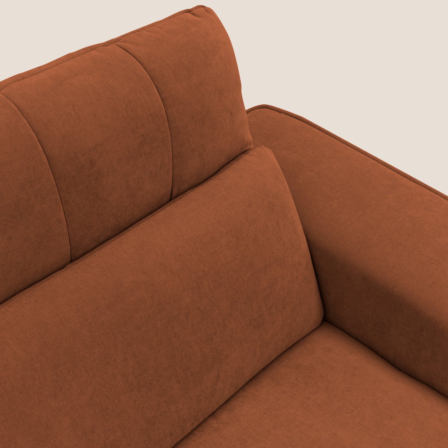 Clark Divano modulare 3 sedute con opzione relax elettrico in tessuto smacchiabile impermeabile T17 arancio