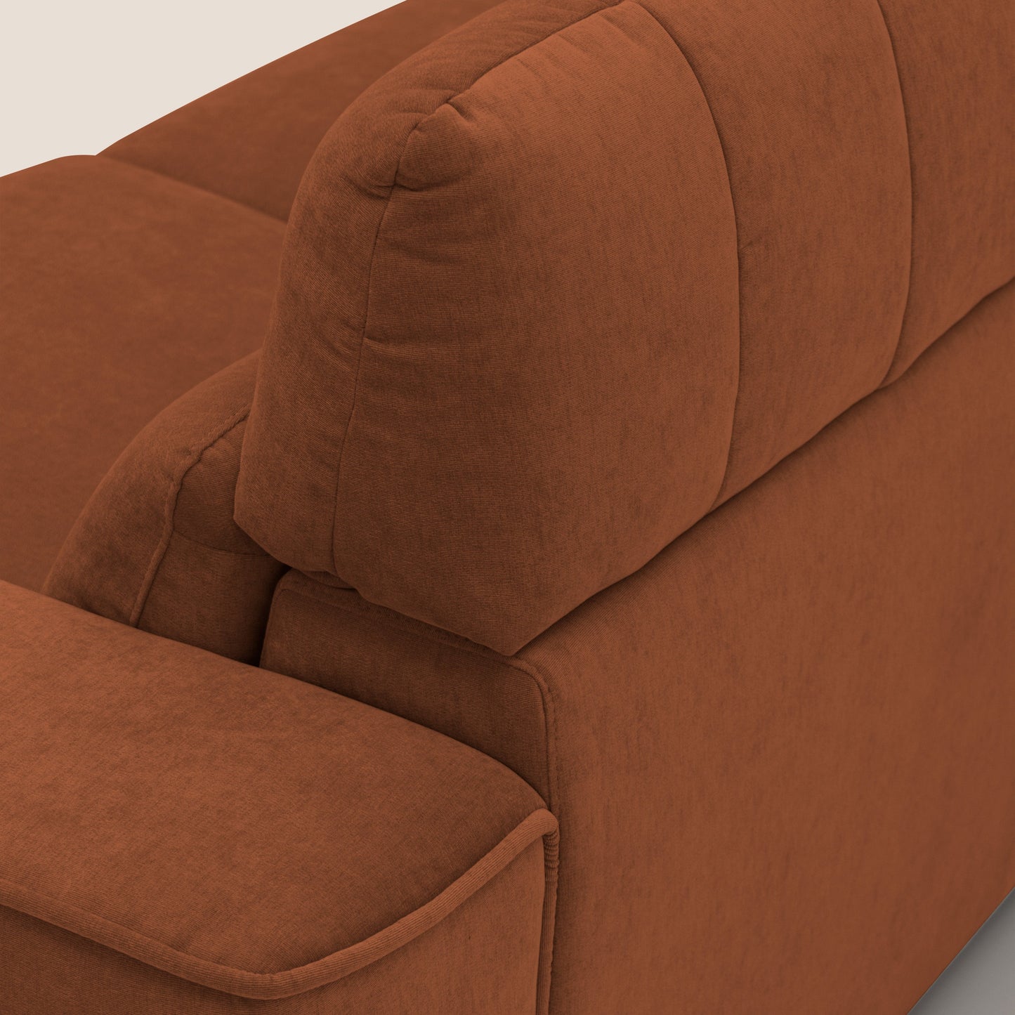 Clark Divano modulare 3 sedute con opzione relax elettrico in tessuto smacchiabile impermeabile T17 arancio