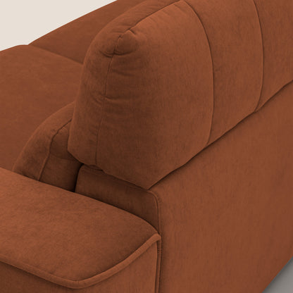 Clark Divano angolare con opzione relax elettrico in tessuto smaltabile impermeabile T17 arancio