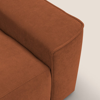 Clark Divano angolare con opzione relax elettrico in tessuto smaltabile impermeabile T17 arancio