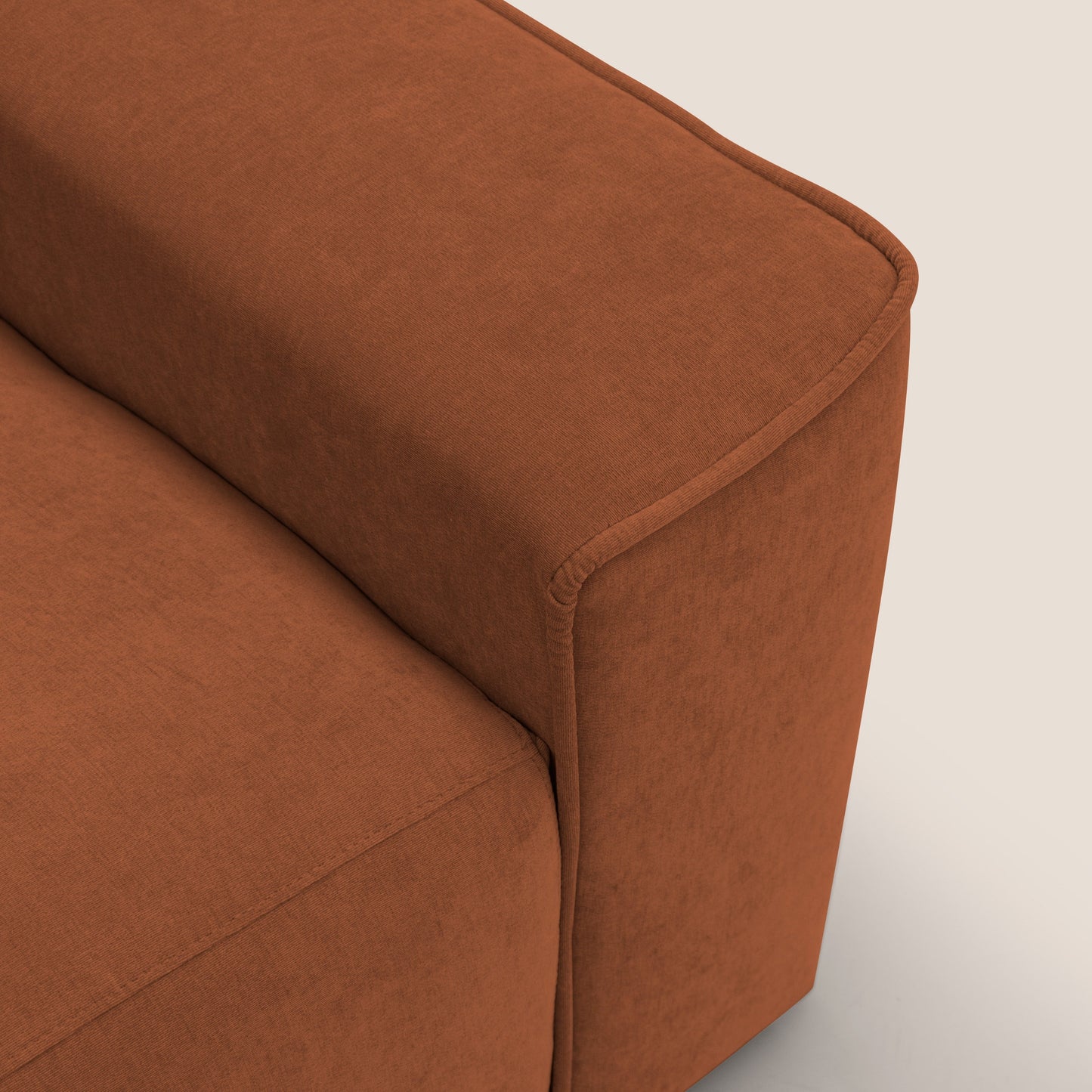 Clark Divano modulare 3 sedute con opzione relax elettrico in tessuto smacchiabile impermeabile T17 arancio