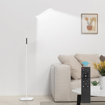 12W Dimmable LED Task/Reading Floor Lamp with Remote and Touch Control - N/A