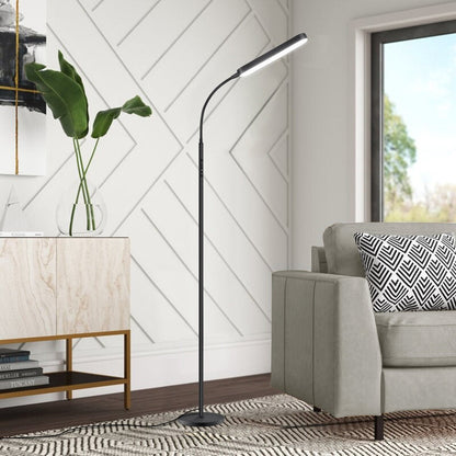 12W Dimmable LED Task/Reading Floor Lamp with Remote and Touch Control - N/A