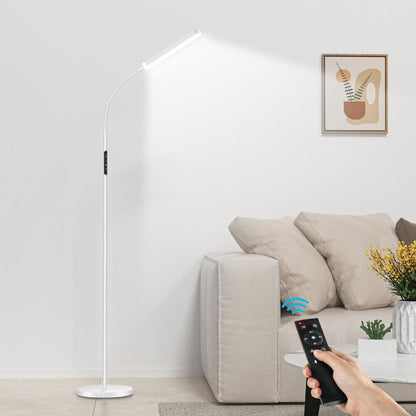 12W Dimmable LED Task/Reading Floor Lamp with Remote and Touch Control - N/A