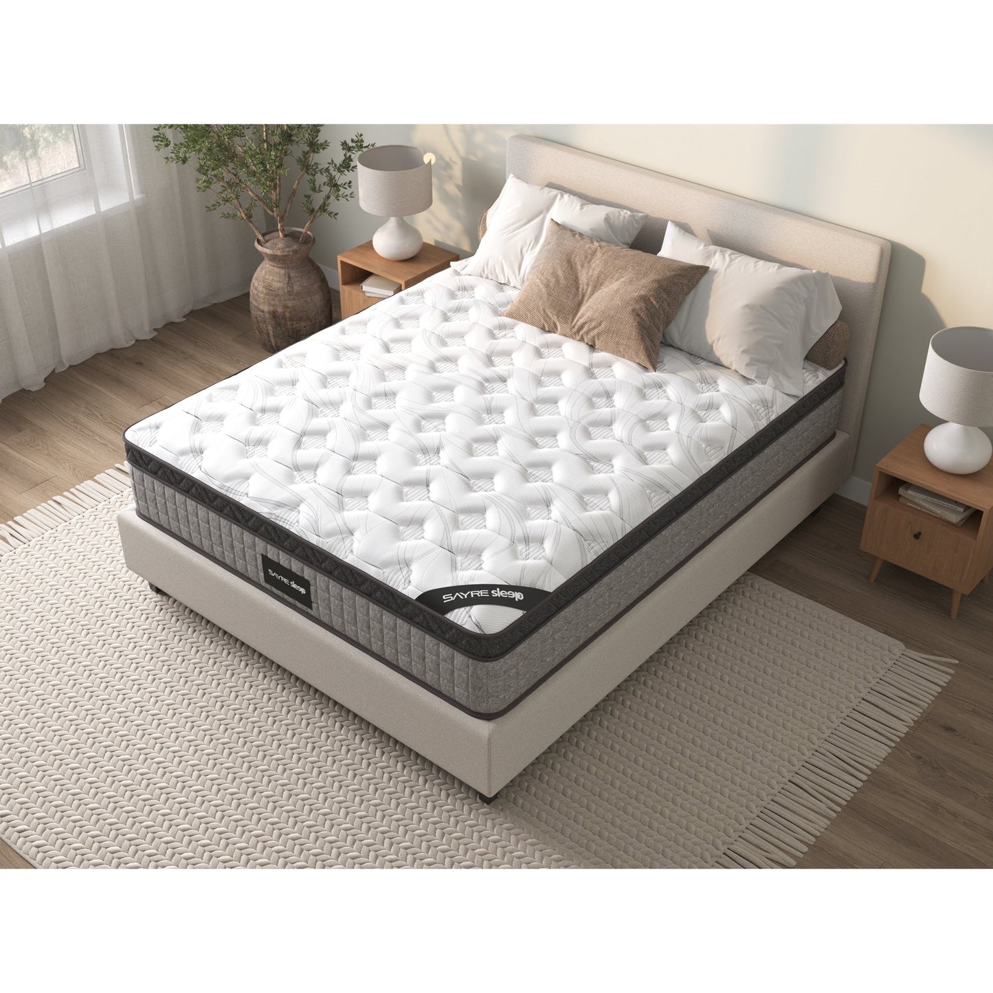 Assembled in USA - 12 Diamond Hybrid Mattress Pocket Coil and Cool Gel Memory Foam