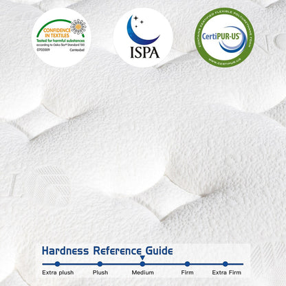 12 Medium Memory Foam Hybrid Mattress in a box