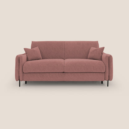 Gregory Divano letto con materasso h18 cm in microfibra effetto velluto impermeabile T09 salmone 