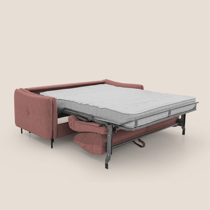 Gregory Divano letto con materasso h18 cm in microfibra effetto velluto impermeabile T09 salmone 