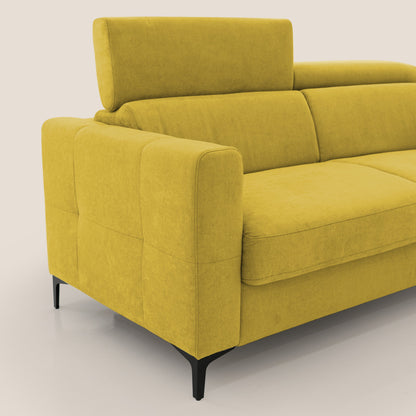 Gardenia divano letto materasso alto 18 cm con poggiatesta reclinabili e rivestimento impermeabile T02 giallo