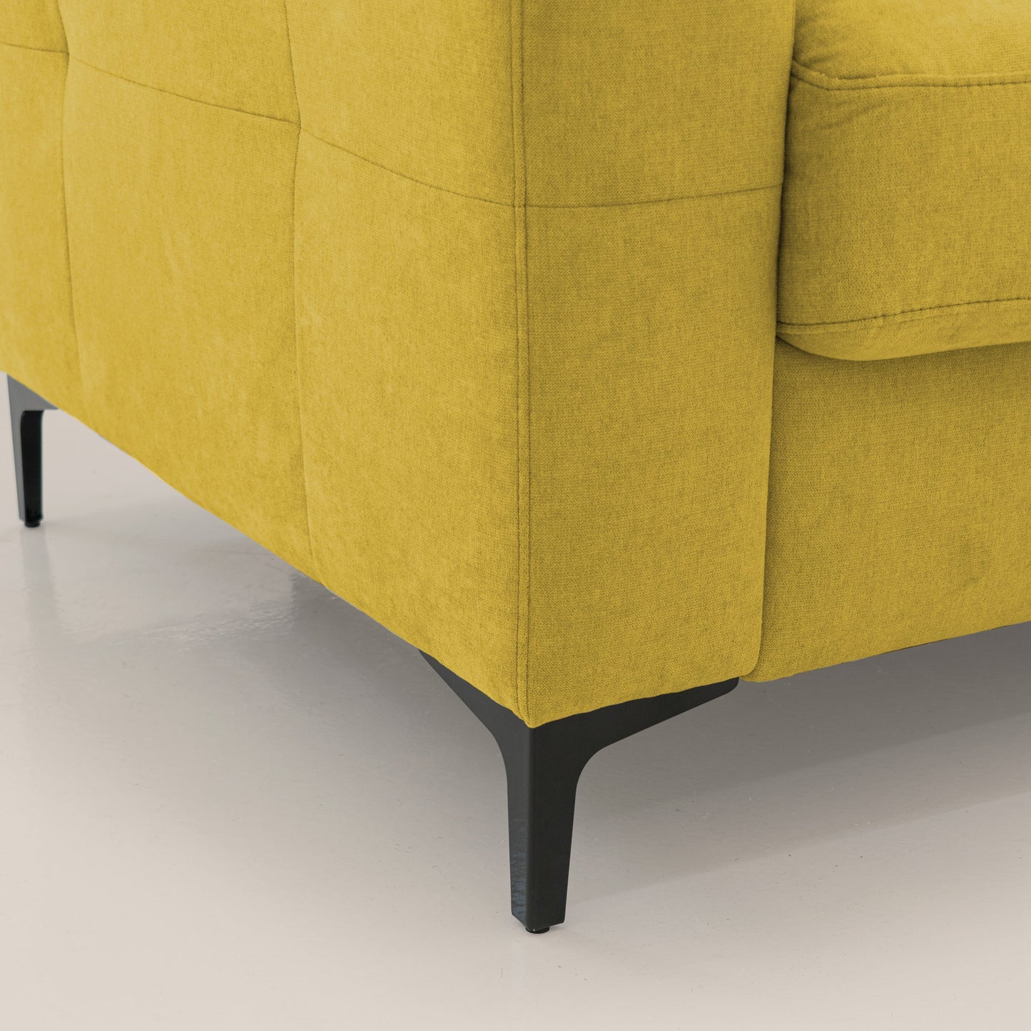 Gardenia divano letto materasso alto 18 cm con poggiatesta reclinabili e rivestimento impermeabile T02 giallo