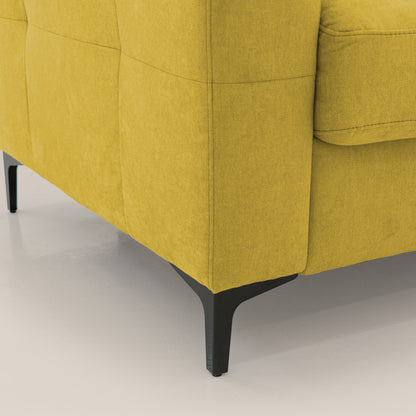 Gardenia divano letto materasso alto 18 cm con poggiatesta reclinabili e rivestimento impermeabile T02 giallo