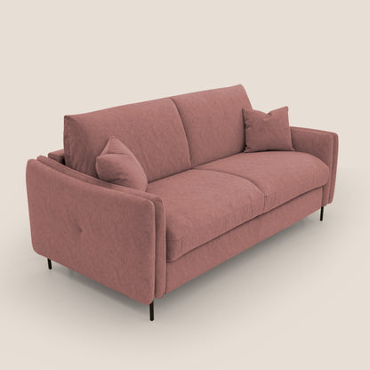 Gregory Divano letto con materasso h18 cm in microfibra effetto velluto impermeabile T09 salmone 