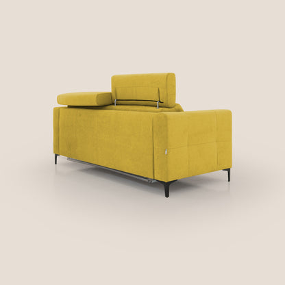 Gardenia divano letto materasso alto 18 cm con poggiatesta reclinabili e rivestimento impermeabile T02 giallo