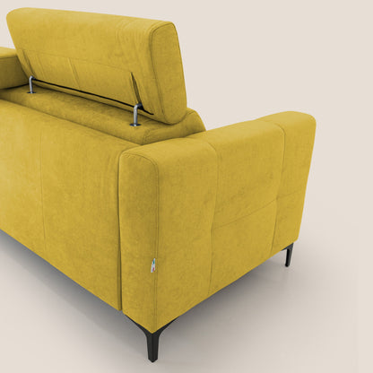 Gardenia divano letto materasso alto 18 cm con poggiatesta reclinabili e rivestimento impermeabile T02 giallo