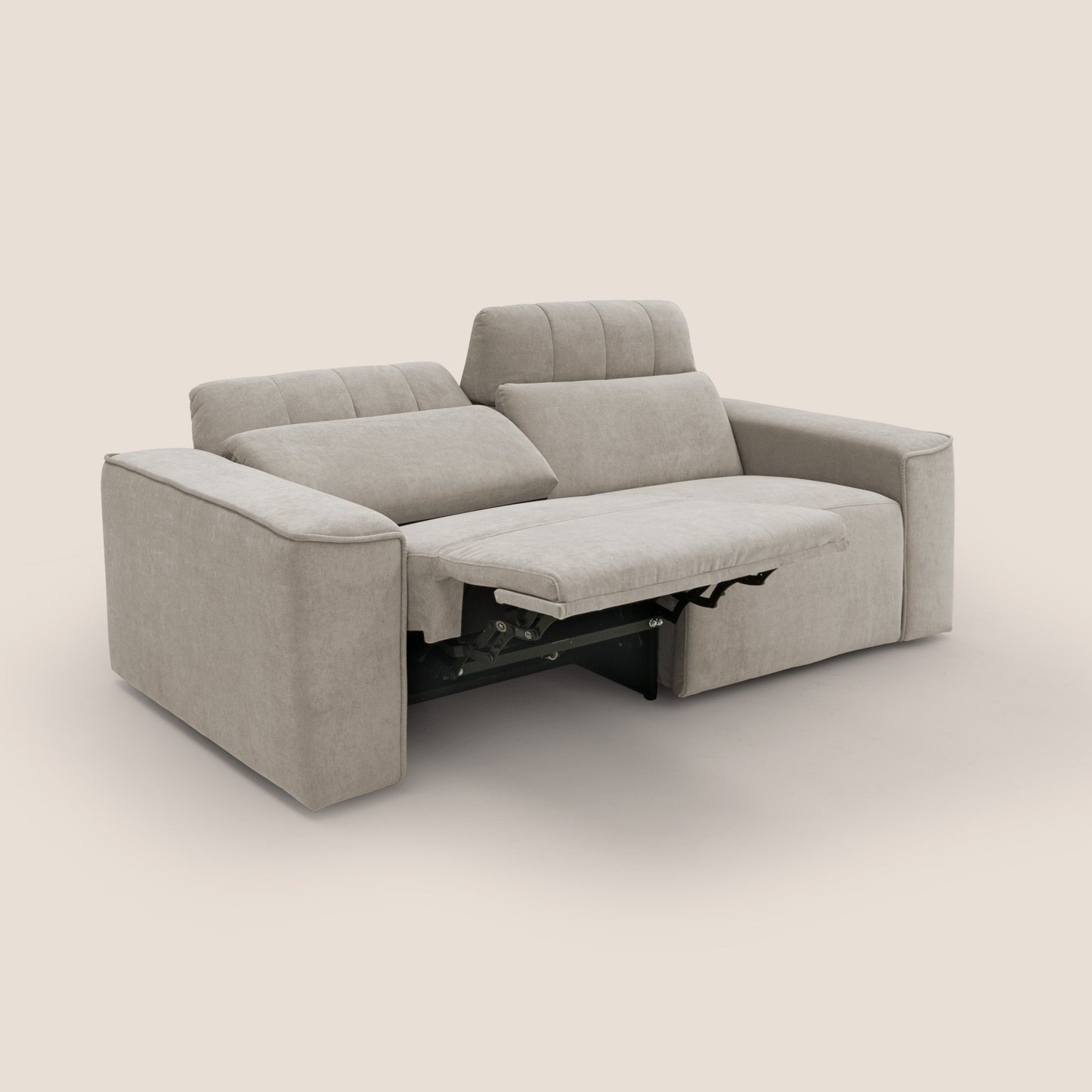 Clark Divano modulare con opzione relax elettrico in tessuto smacchiabile impermeabile T17 beige