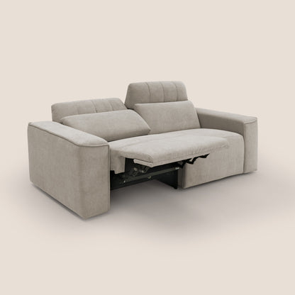 Clark Divano modulare con opzione relax elettrico in tessuto smacchiabile impermeabile T17 beige