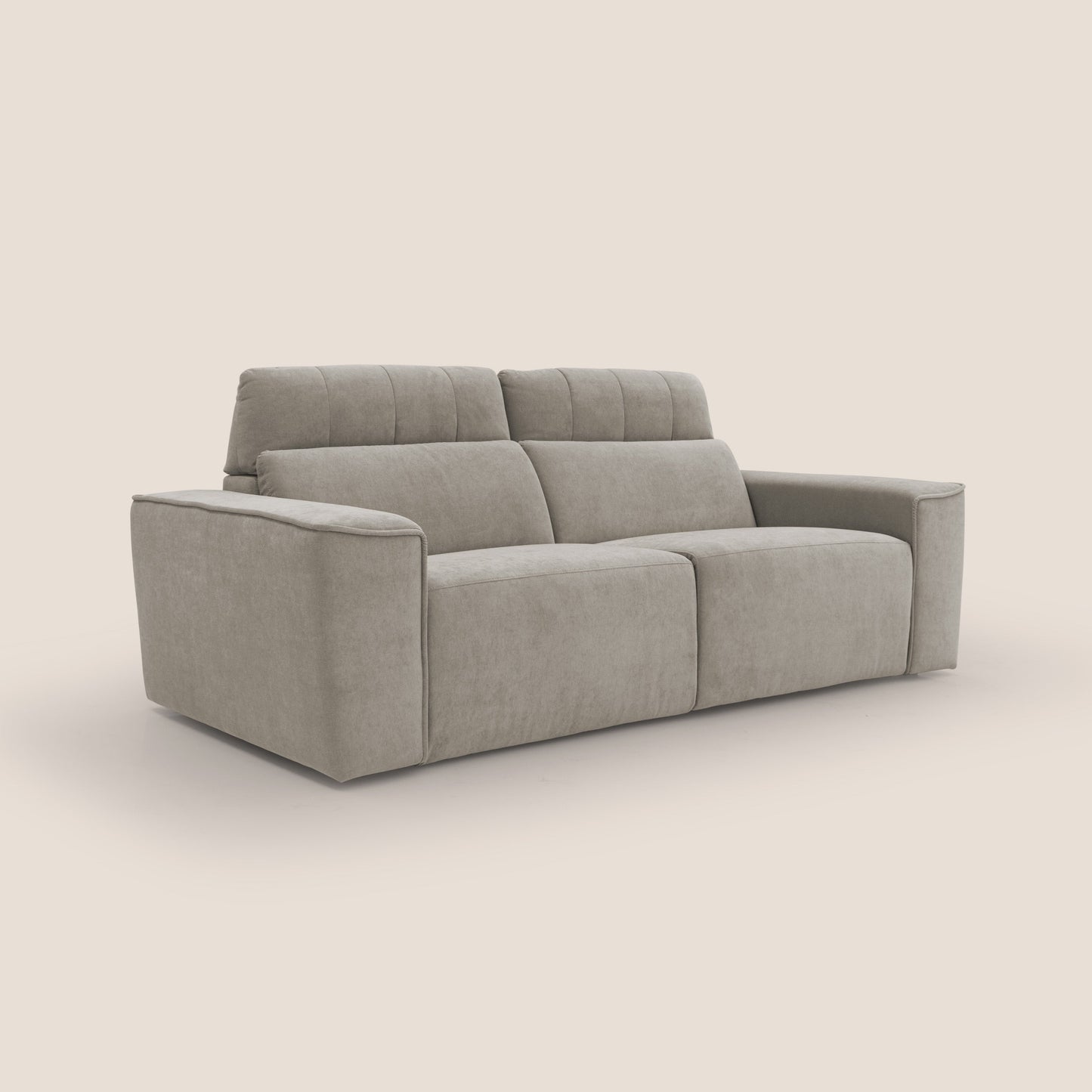 Clark Divano modulare con opzione relax elettrico in tessuto smacchiabile impermeabile T17 beige