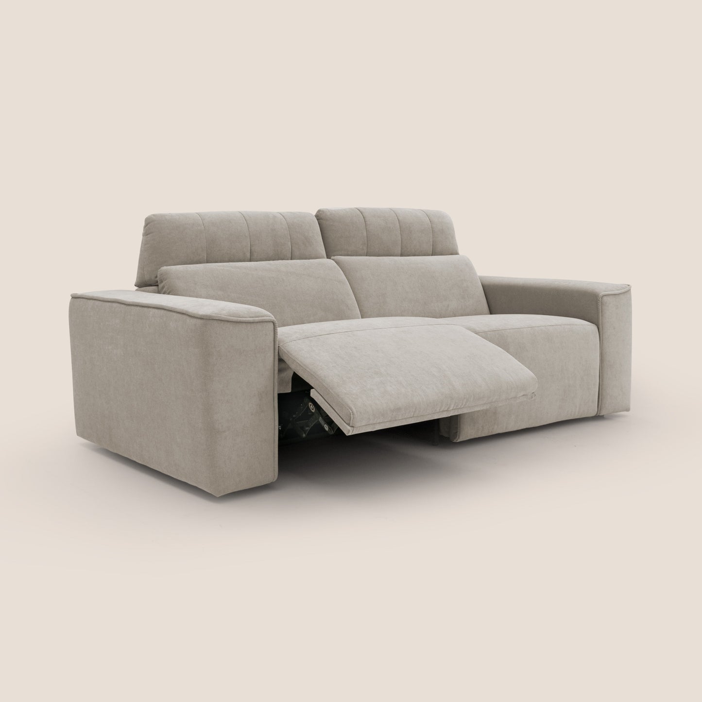 Clark Divano modulare con opzione relax elettrico in tessuto smacchiabile impermeabile T17 beige
