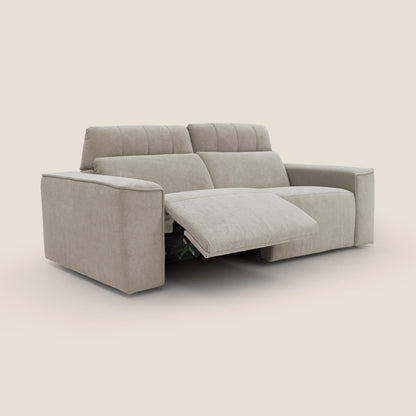 Clark Divano modulare con opzione relax elettrico in tessuto smacchiabile impermeabile T17 beige