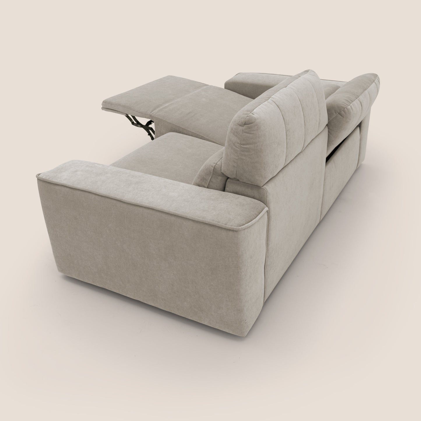 Clark Divano modulare con opzione relax elettrico in tessuto smacchiabile impermeabile T17 beige