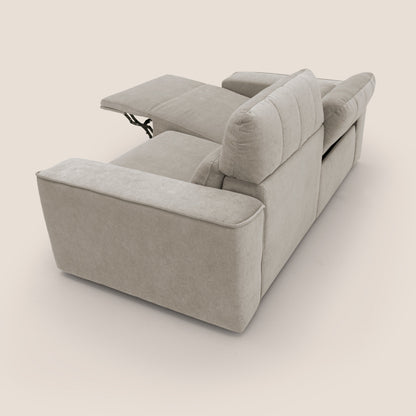 Clark Divano modulare con opzione relax elettrico in tessuto smacchiabile impermeabile T17 beige