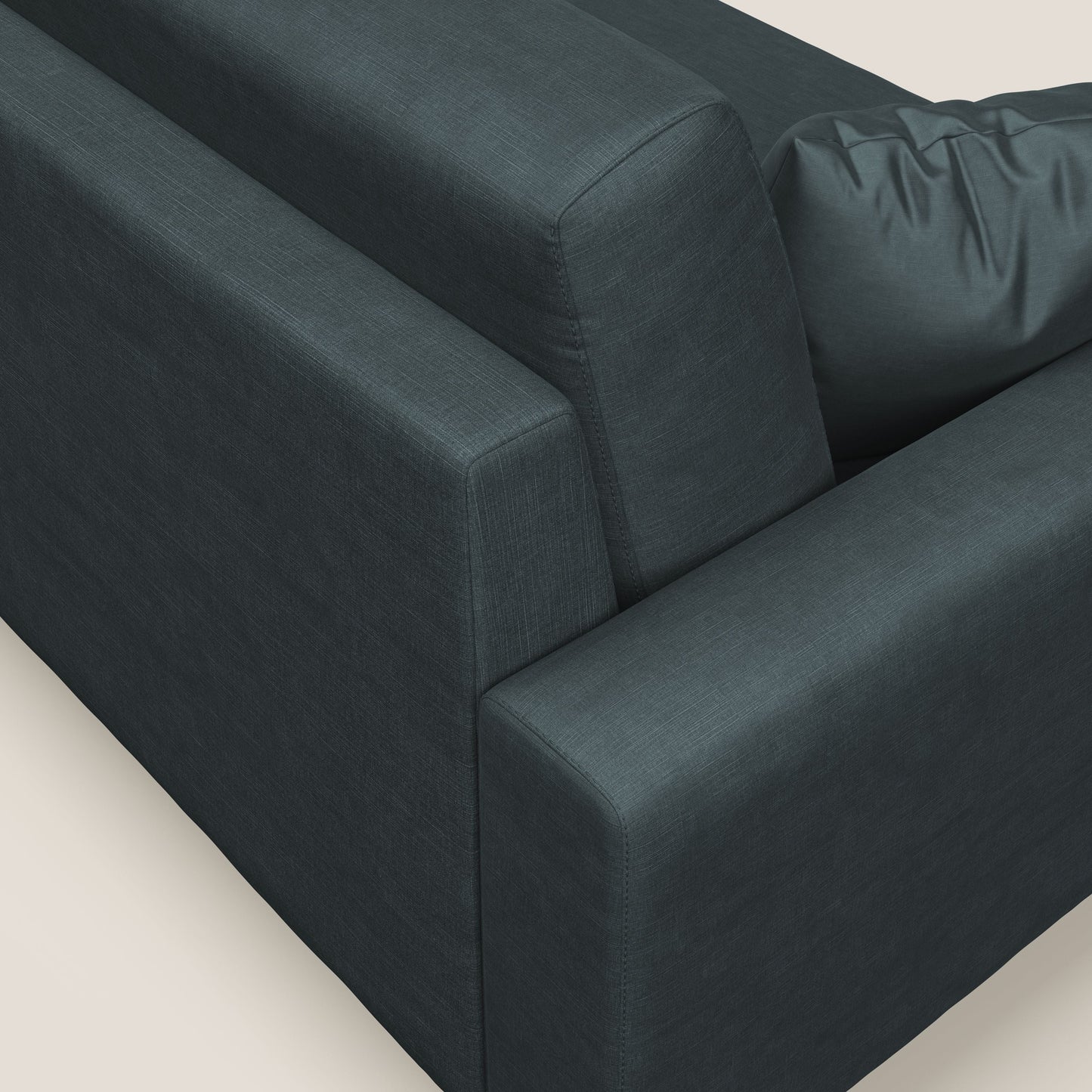 Arthur divano moderno in velluto morbido impermeabile T01 petrolio