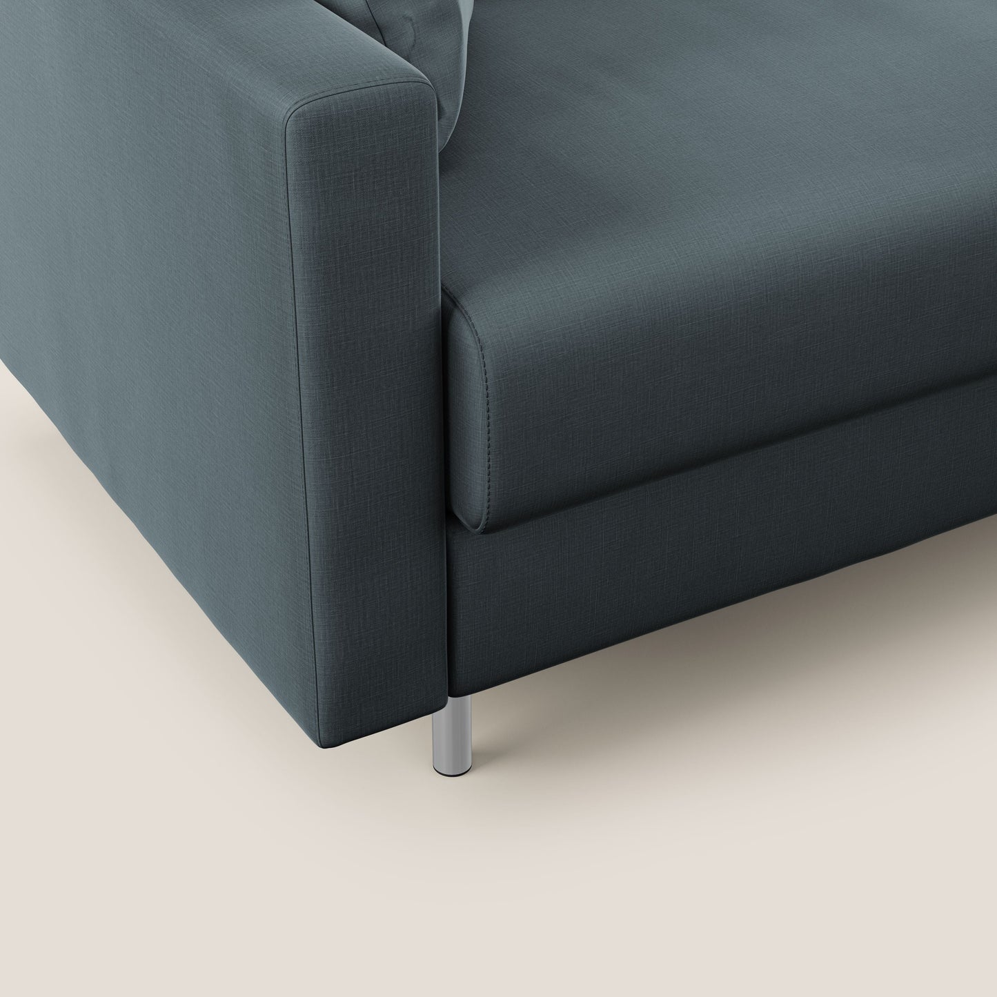 Andromeda divano letto angolare in velluto morbido impermeabile T01 petrolio