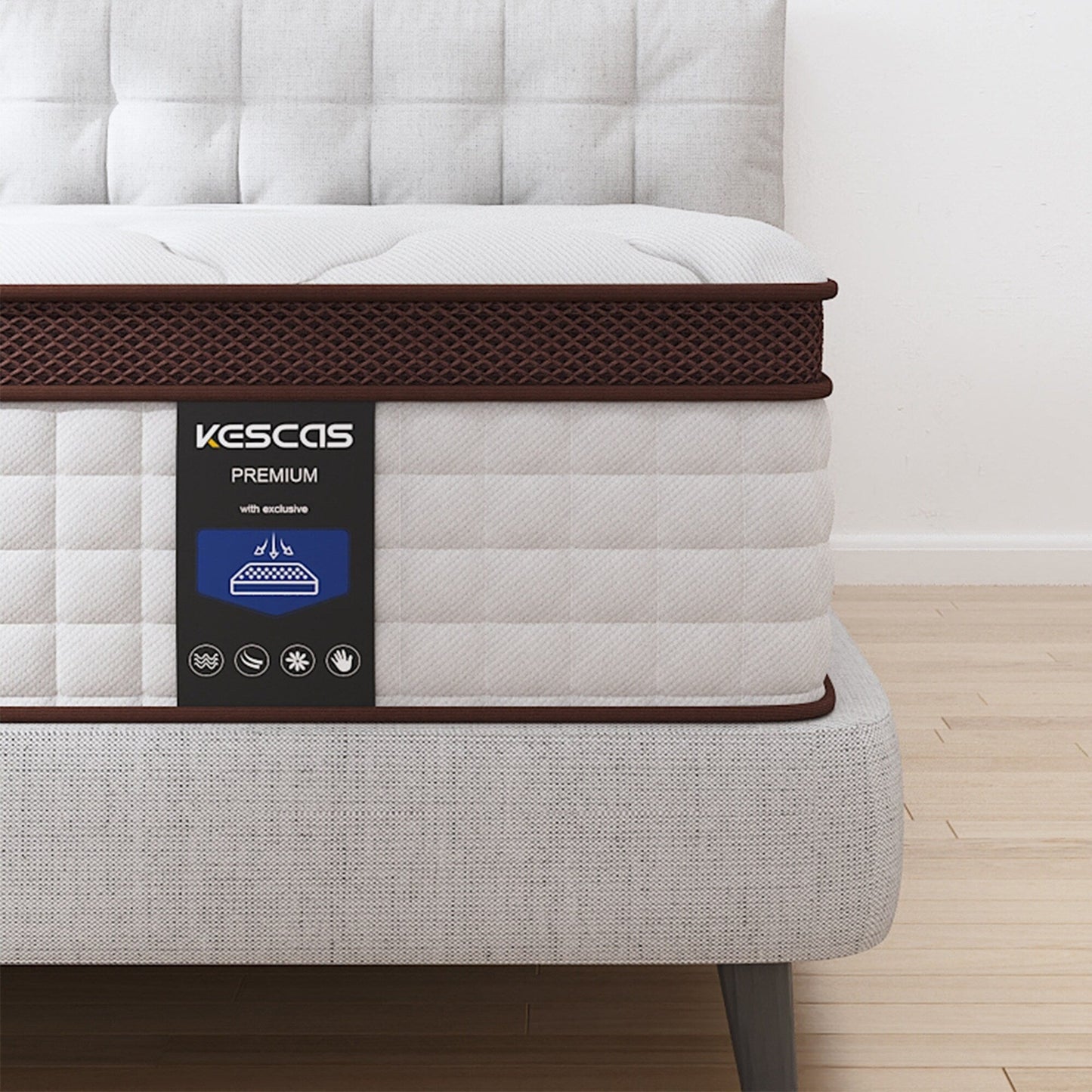 14 Inches Mattress, Memory Foam and Pocketed Spring Hybrid Mattress,Medium Firmness Mattress,Queen and King Size Optional
