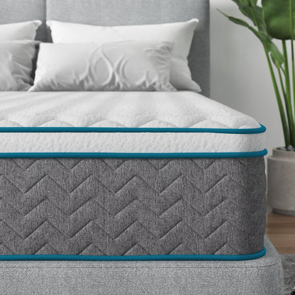 14 Inches Mattress, Memory Foam and Pocketed Spring Hybrid Mattress,Medium Firmness Mattress,Queen and King Size Optional