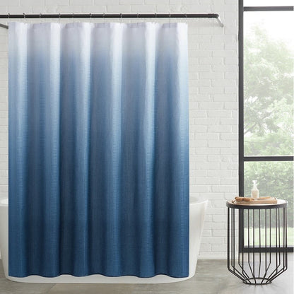 14-Piece Bath/Shower Set - Ombre Shower Curtain, Hooks & PEVA Liner