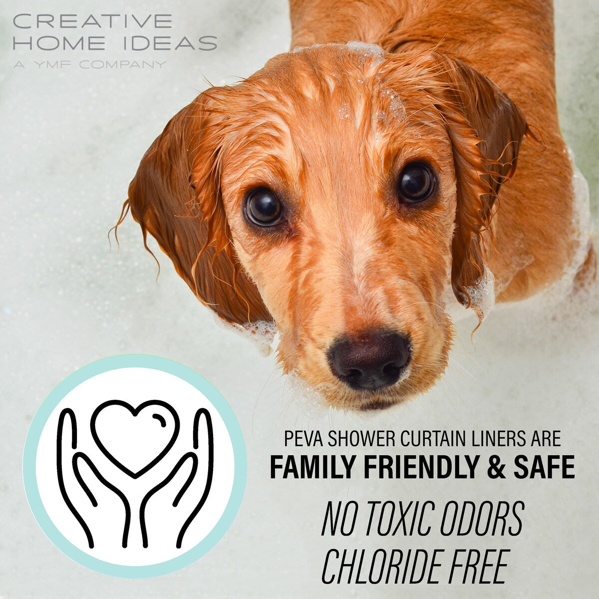 14-Piece Bath/Shower Set - Ombre Shower Curtain, Hooks & PEVA Liner