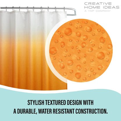 14-Piece Bath/Shower Set - Ombre Shower Curtain, Hooks & PEVA Liner