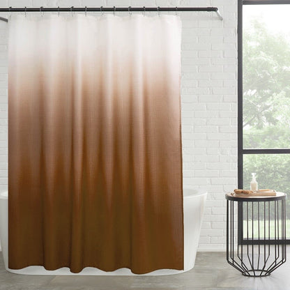 14-Piece Bath/Shower Set - Ombre Shower Curtain, Hooks & PEVA Liner