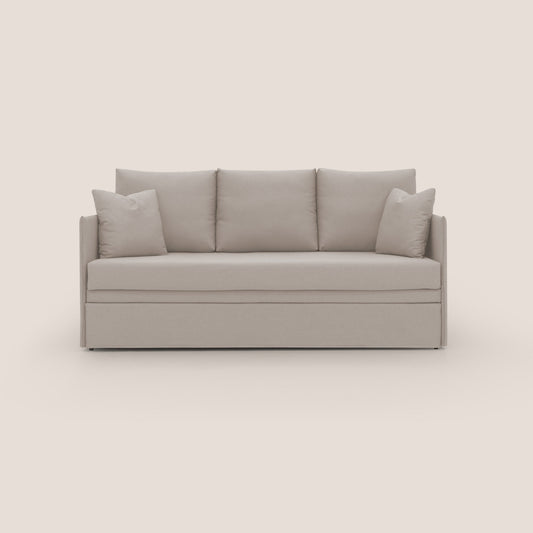 Brera Divano duplex con doppio letto in tessuto simil cotone impermeabile T13 panna