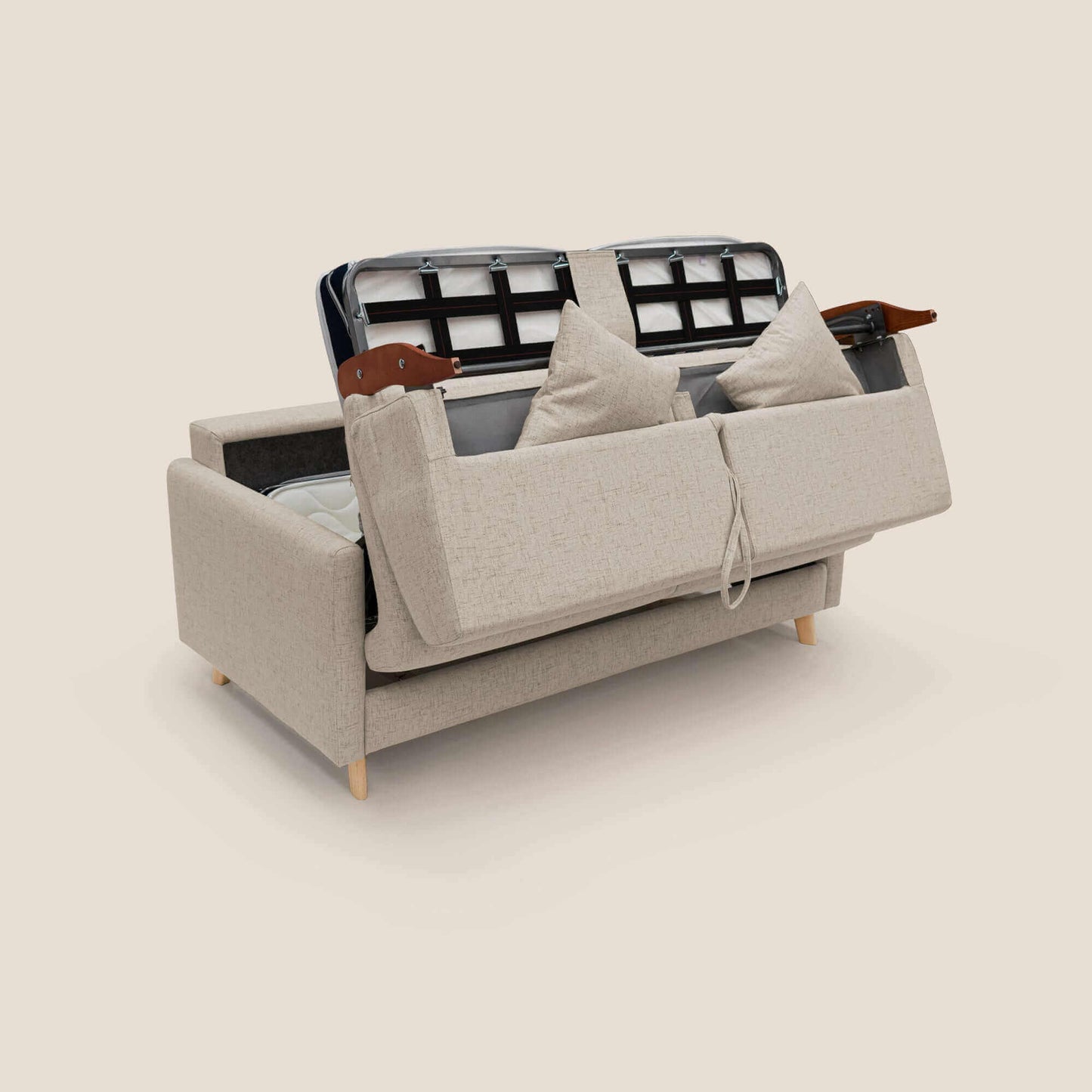 Edgar divano letto matrimoniale in tessuto felis impermeabile T03 beige 