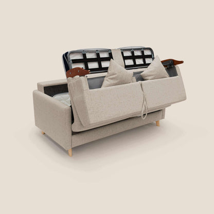 Edgar divano letto matrimoniale in tessuto felis impermeabile T03 beige 