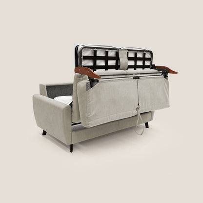 Callisto Divano letto matrimoniale in tessuto morbido impermeabile T02 panna