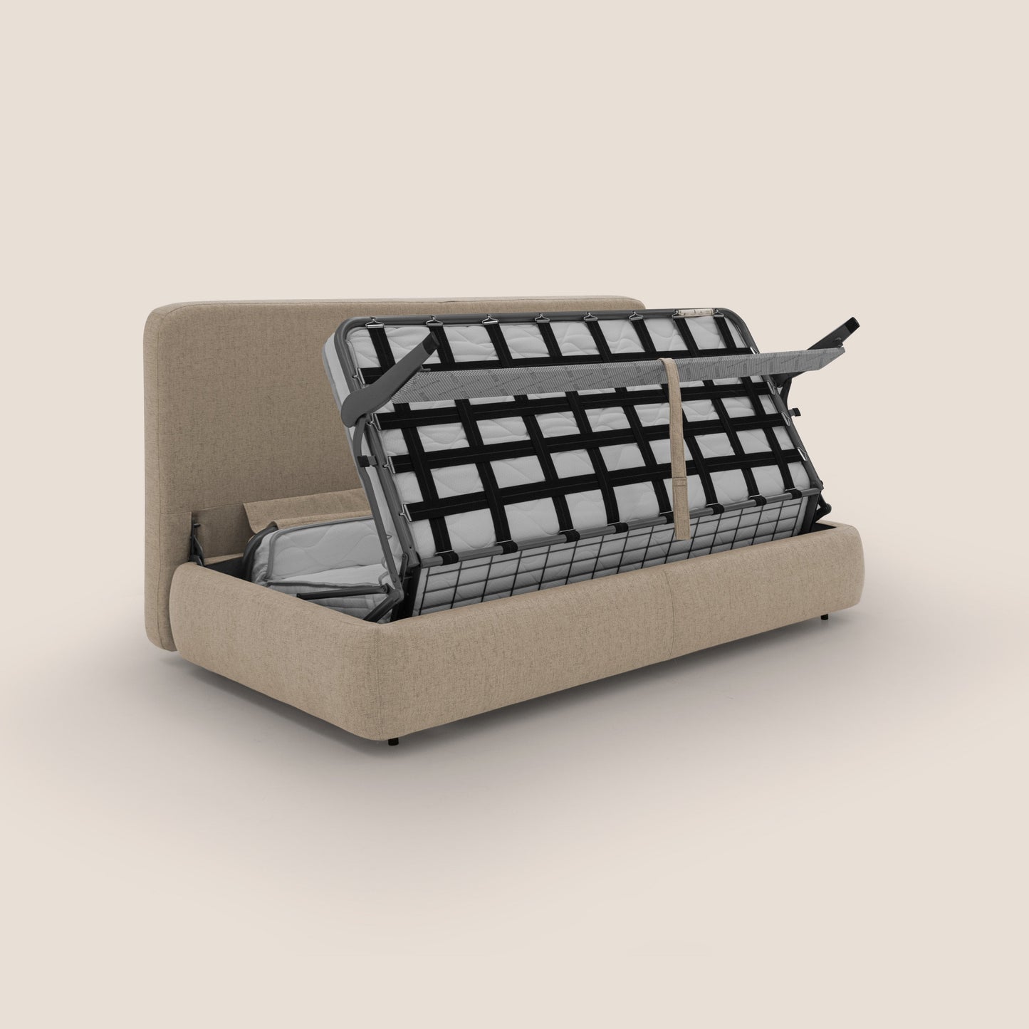 Gransasso Divano letto matrimoniale dal DESIGN innovativo in tessuto impermeabile T03 beige